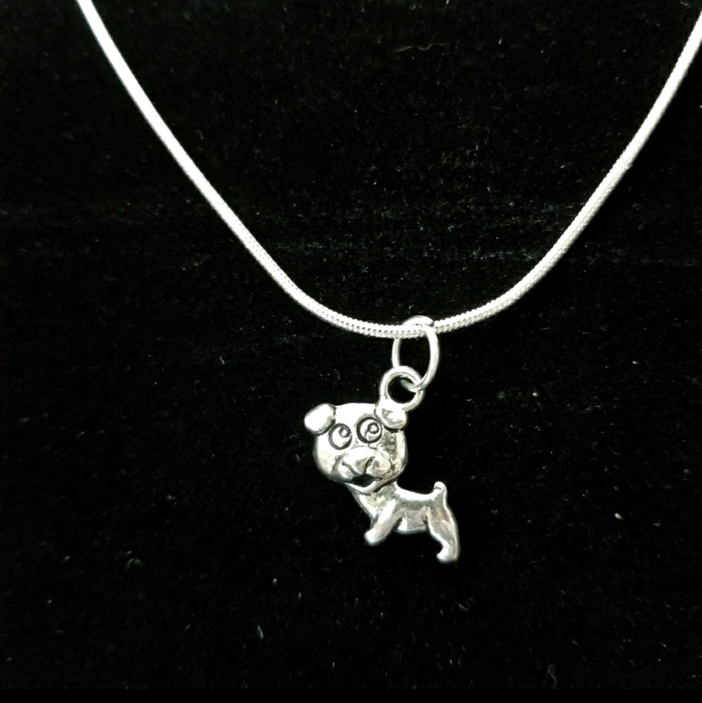 Little Pug 18' \ .925 Sterling Silver Necklace